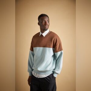 OAK + FORT / COLOUR BLOCK SWEATSHIRT